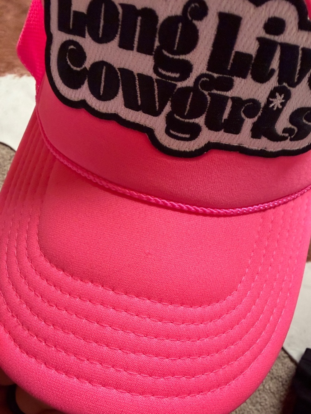Long Live Cowgirls Pink Trucker Hat - Picture 2 of 4